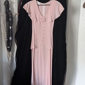 Jessica McClintock Soft Pink Maxi Dress